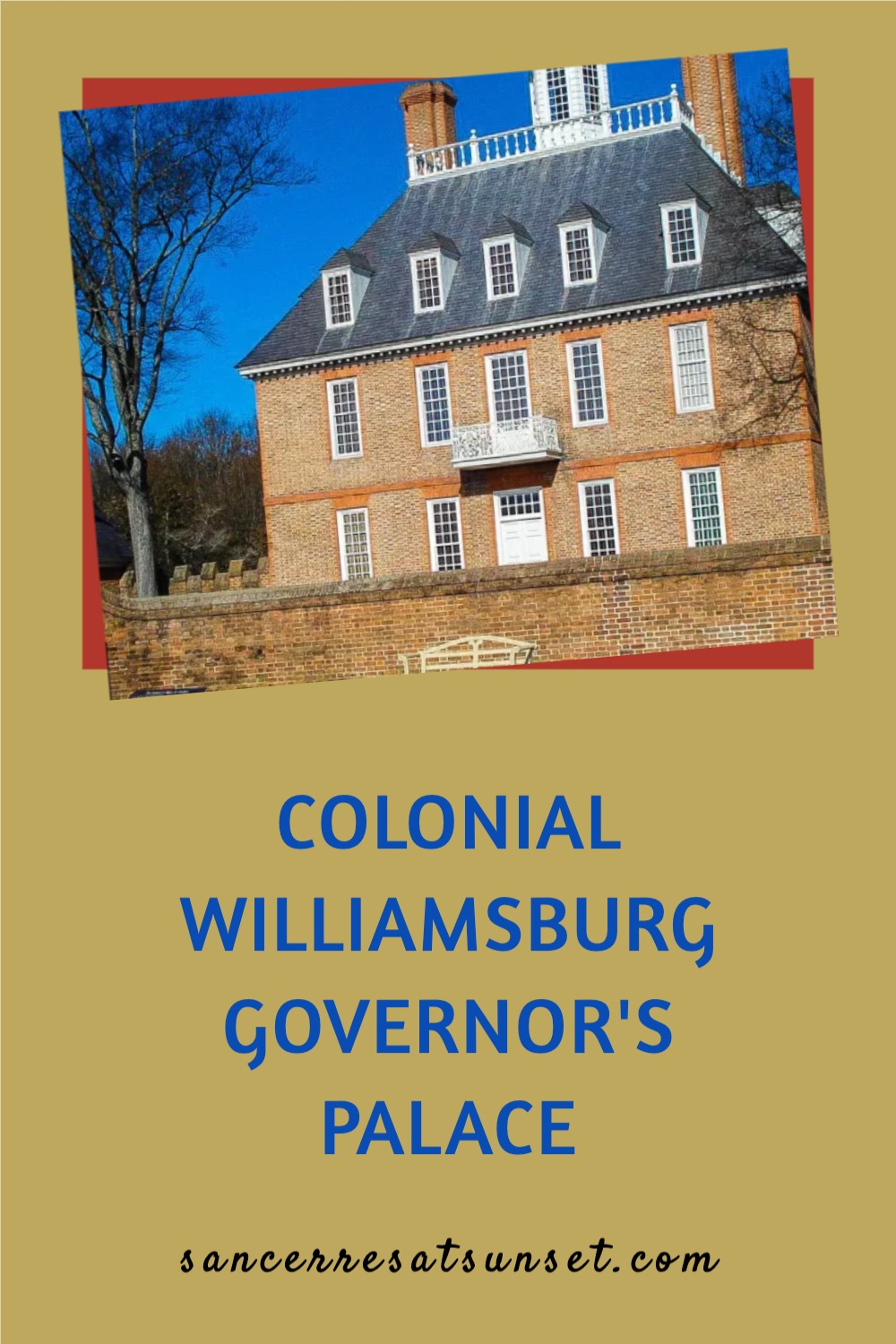 The Governor\'s Palace at Colonial Williamsburg
