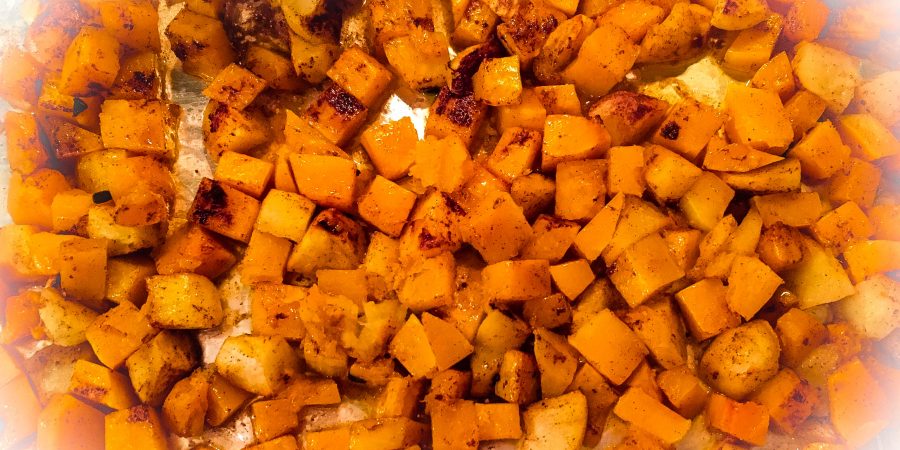 roasted squash with apples
