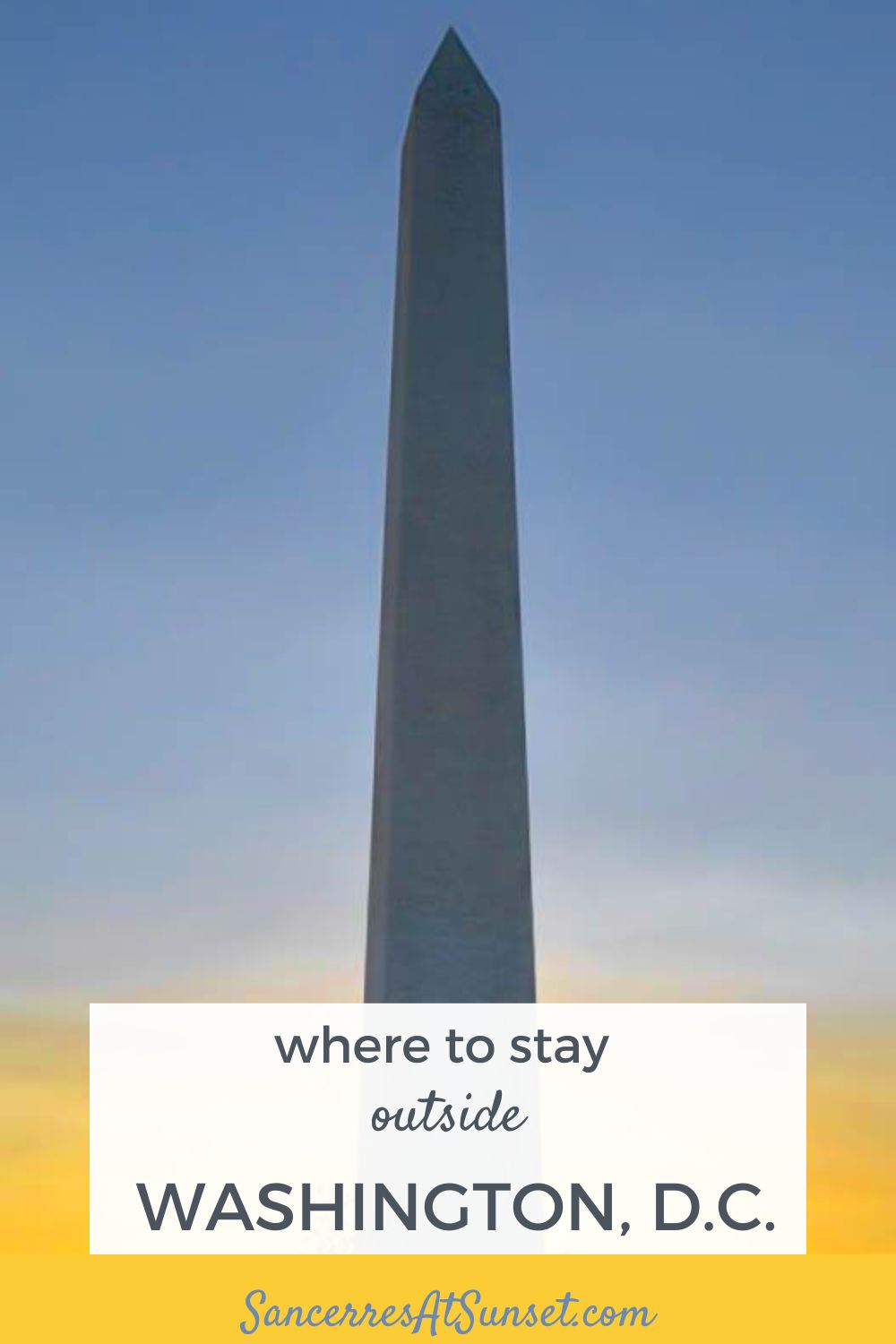 Where to Stay outside Washington, D.C.