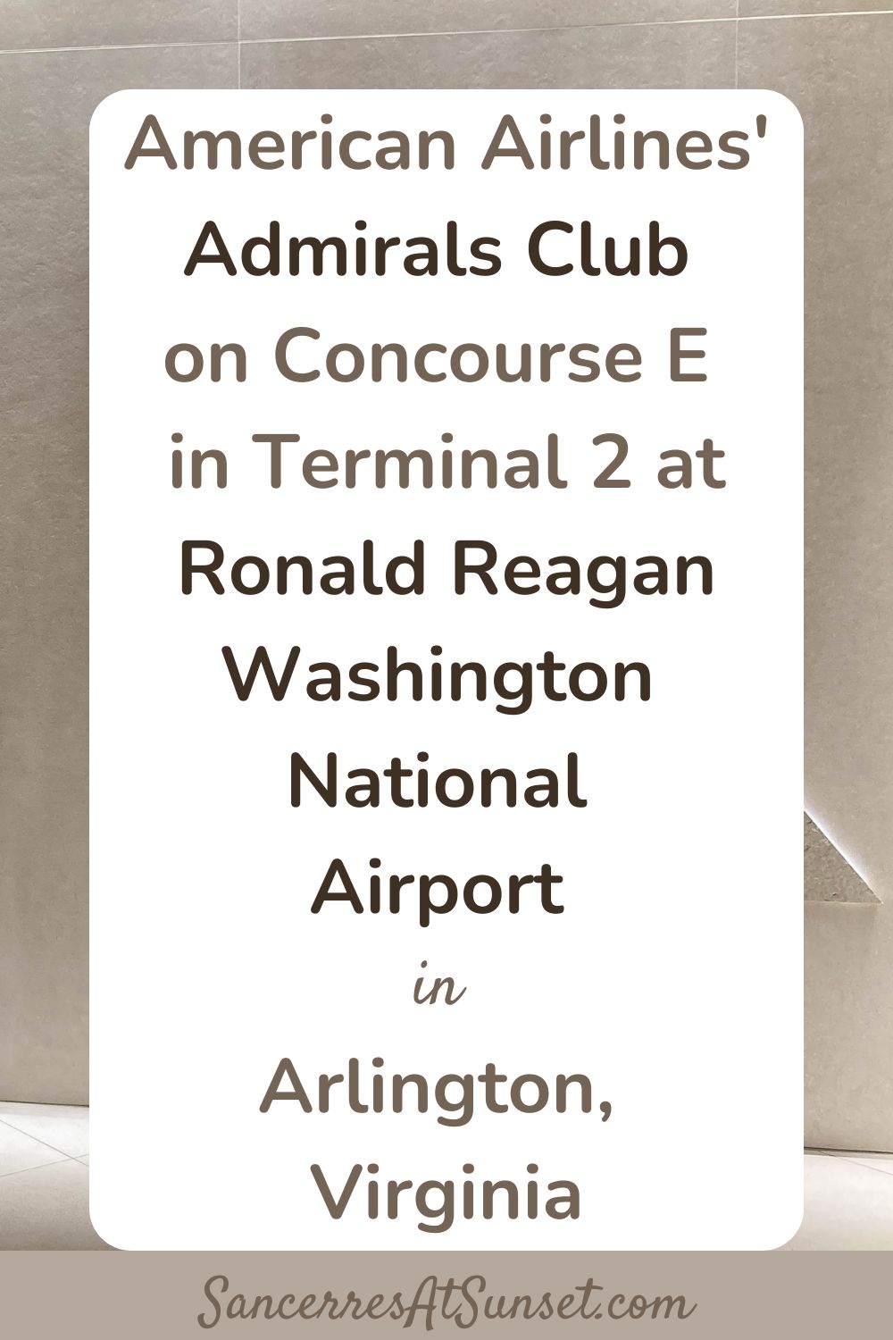 Admirals Club, Terminal 2, Concourse E, at Ronald Reagan Washington National Airport in Arlington, Virginia